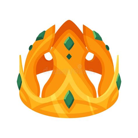Isometric Golden Crown. Royal Gold Headdress for Monarch, King or Queen with Luxury Colored ...