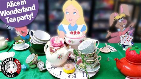 DIY ALICE IN WONDERLAND TEA PARTY DECORATION IDEAS, Mad Hatter's Tea Tablescape Decor & Crafts ...