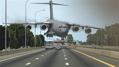 C -17 Emergency Landing Crash On Highway Shortly After Takeoff |XPlane 11 - YouTube