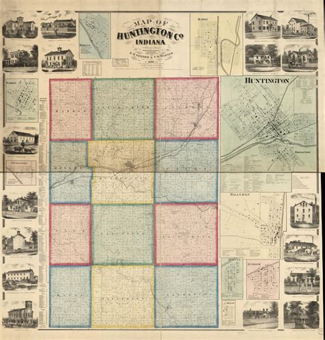 Map of Huntington Co., Indiana | Library of Congress