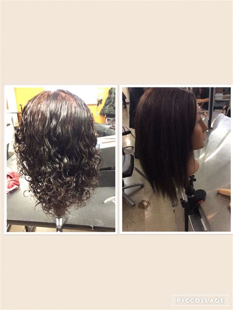 Before and after relaxer #relaxer #straight #aveda | Permed hairstyles, Relaxed hair, Hair styles