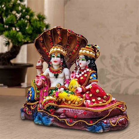 Buy Lord Vishnu Lakshmi Idol Online | Call 8884243583 | Lord Vishnu And ...