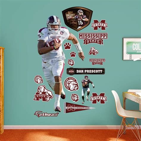 Life-Size Dak Prescott - Mississippi State Wall Decal | Shop Fathead ...