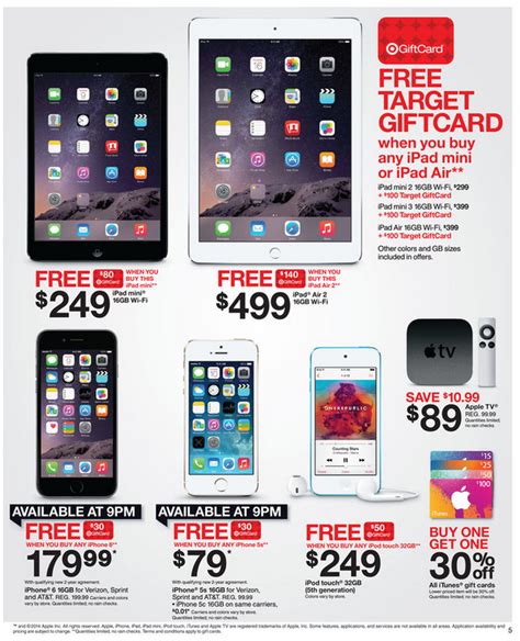 Target Black Friday preview: iPad Air 2 w/ $140 GC $499, iPad mini w/ $80 GC $249, Beats Solo ...