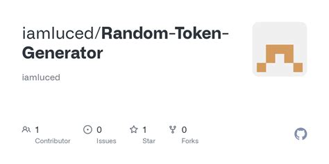 GitHub - iamluced/Random-Token-Generator: iamluced