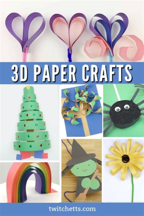 60 Easy 3D Paper Crafts for Kids To Make - Twitchetts