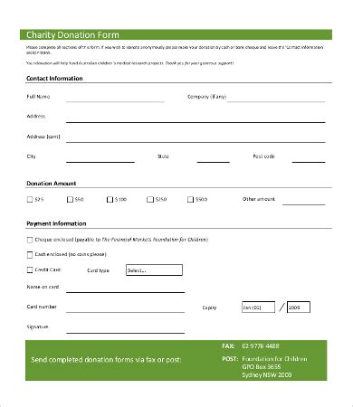 Donation Form Template - 10+Free Word, PDF Documents Download | Free ...