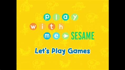 Play With Me Sesame - Let's Play Games - YouTube