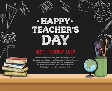 Happy Teachers Day Banner Design With Student 1371755 - vrogue.co