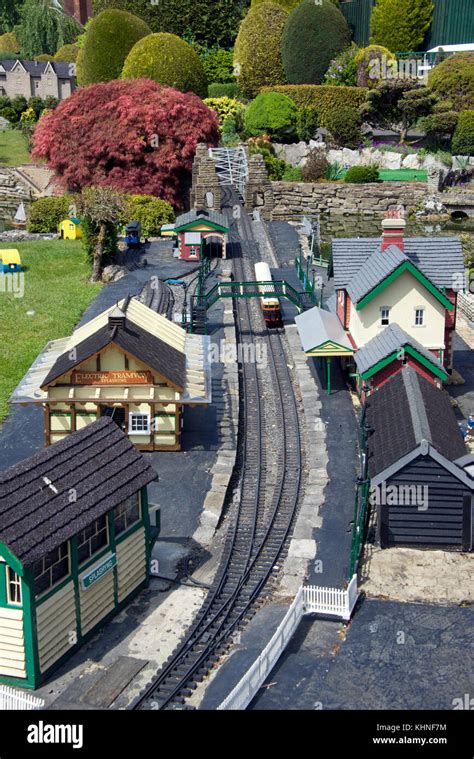 Railway station Bekonscot Model Village Beaconsfield Buckinghamshire England Stock Photo - Alamy