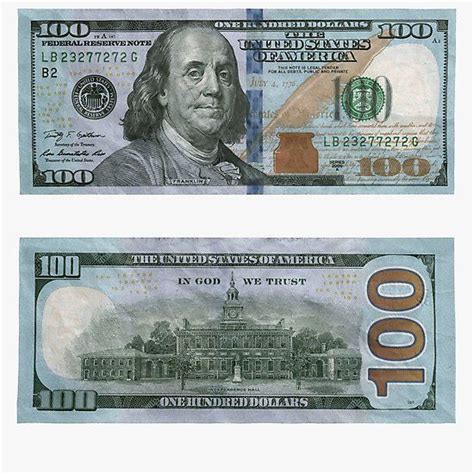 Printable Realistic 100 Dollar Bill