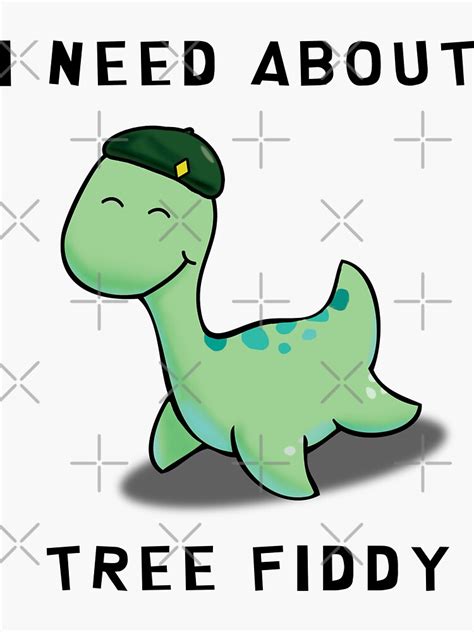 "I NEED ABOUT TREE FIDDY - LOCH NESS MONSTER - White" Sticker for Sale by Fast-Designs | Redbubble