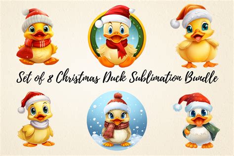 Christmas Duck Sublimation Bundle Graphic by pcudesigns · Creative Fabrica