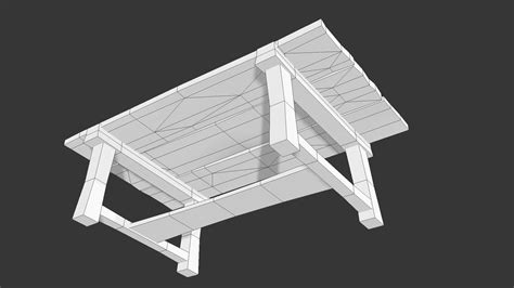 Rustic Wood Table 01 3D Model $6 - .unknown .3ds .dae .fbx .max .obj .w3d - Free3D