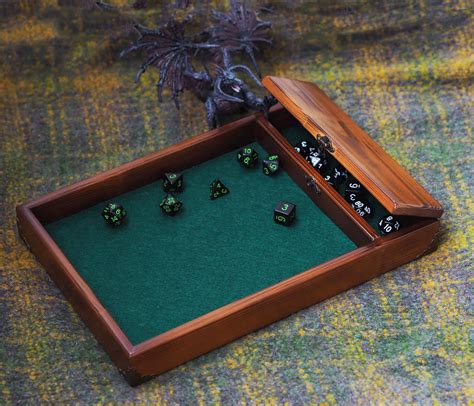 Dnd Dice Tray With Dice Holder Engraved / Dice Vault / Dnd | Etsy UK