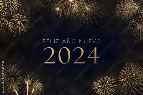 feliz año nuevo 2024 ilustración de Stock | Adobe Stock