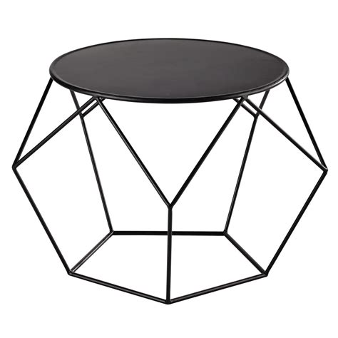 Metal round coffee table in black D 64cm Prism | Maisons du Monde