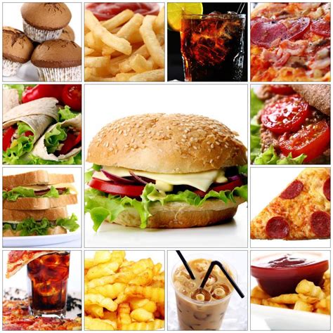 Free Stock Photo of Fast Food Collage with Cheeseburger in center ...