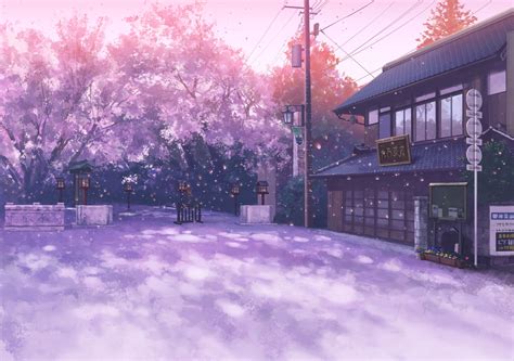 Download Flower Cherry Blossom Anime Original HD Wallpaper by いそう凪