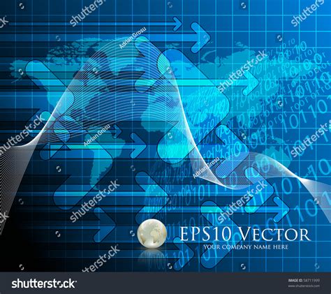 Blue Abstract Business Background Vector Illustration Stock Vector ...