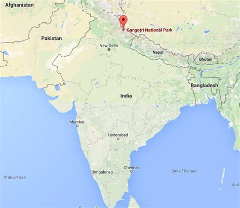 Where is Gangotri National Park on map India