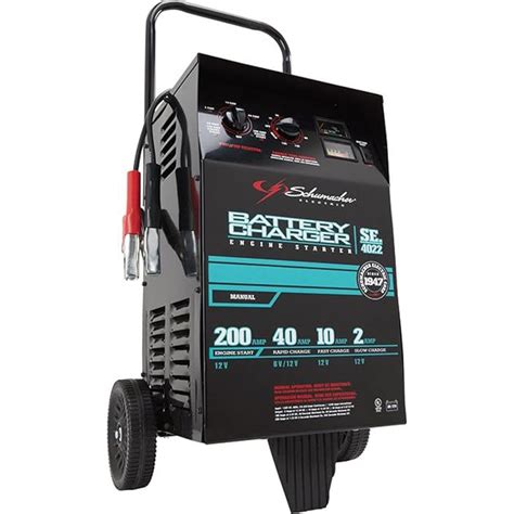 Amazon.com: Schumacher 200/100/40/10/2 Amp Wheeled Battery Charger ...