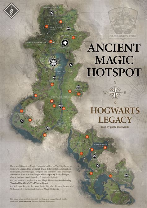 Ancient Magic Hotspots in Hogwarts Legacy