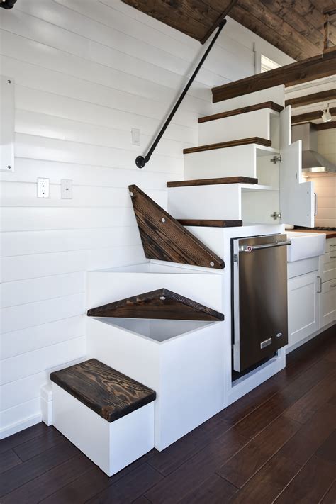 Tiny house storage staircase. Bottom three steps are storage! | Tiny house swoon, Tiny house ...