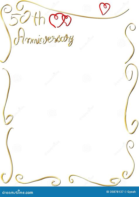 Wedding Anniversary Border Invitation Cartoon Vector | CartoonDealer ...