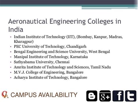 Career options and list of aeronautical engineering colleges