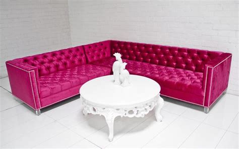 www.roomservicestore.com - Hot Pink Hollywood Sectional