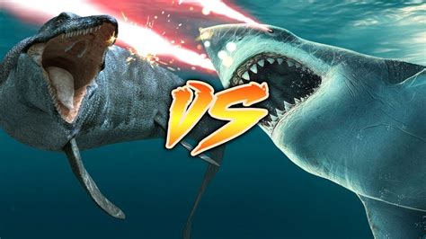 Mosasaurus VS Megalodon [Who Would Win?] - YouTube