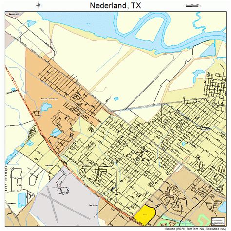 Nederland Texas Street Map 4850580