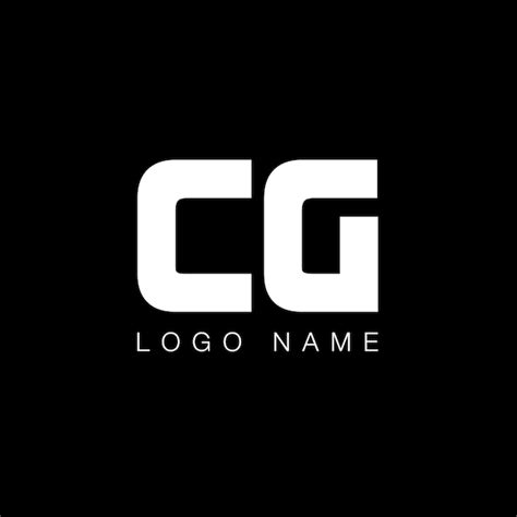 Premium Vector | Cg letter modern logo in black and white color