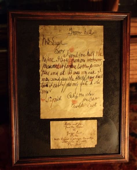 Jack the Ripper From Hell Letter framed. by TheRagNBoneEmporium