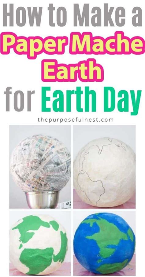 How to Make a Paper Mache Planet Earth | Earth day crafts, Earth projects, Earth for kids