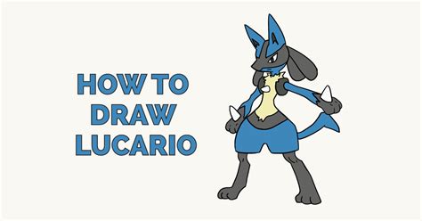 How to Draw Lucario Pokémon - Really Easy Drawing Tutorial