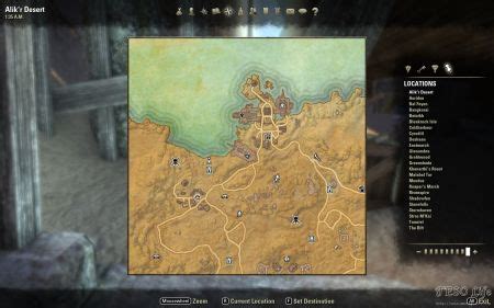 ESO Alik'r Desert Skyshards Location Map - ESO Life