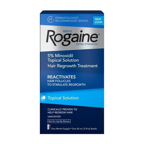 Men's Rogaine Extra Strength Hair Growth Treatment, 5% Minoxidil Topical Solution, 2 Fluid ...