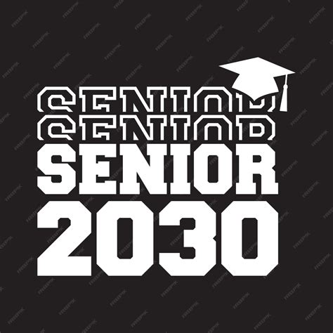 Premium Vector | Senior class of 2030 vector, t shirt design