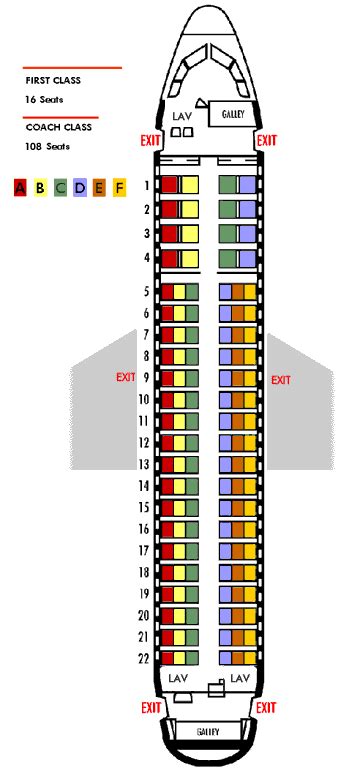 Seat Map Northwest Airlines Airbus A319 100 Seatmaestro