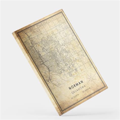 Norman Map Print Norman Map Oklahoma Map Art Norman City - Etsy