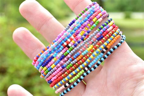 Seed Bead Bracelets Diy, Beaded Braclets, Diy Jewelry Rings, Jewelry ...