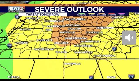 Severe Weather outlook for Middle TN tomorrow. They’re saying the ...