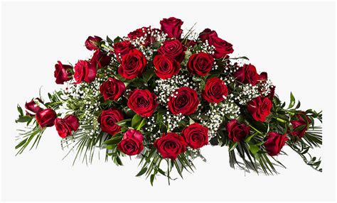 Red Roses Funeral Flowers, HD Png Download - kindpng