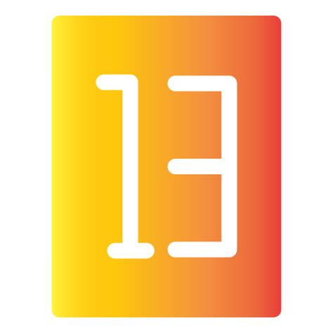 Thirteen Generic Flat Gradient icon