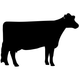 Dairy Cow Silhouette at GetDrawings | Free download