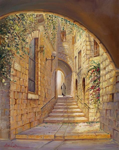 Street in the old City of Jerusalem Painting that comes in | Etsy in 2020 | City painting, Old ...