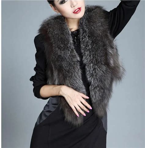 New Womens Slim Autumn And Winter Patchwork Slim Fur Vests Faux Fur ...