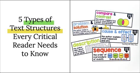 5 Types of Text Structures Every Critical Reader Needs to Know - Teaching with Jillian Starr